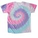 Tie Dye Shabbat Swag, a Unicorn Classic Tie Dye Tee (back-view)