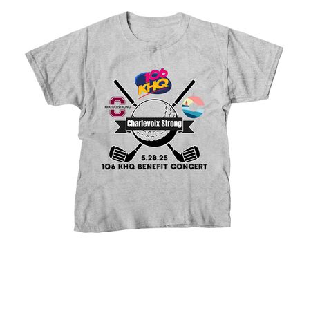 Charlevoix Benefit Concert, a Sport Grey Youth Unisex Tee