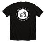 Black Knights Large Original Logo T-Shirt, a Solid Black Blend Premium Unisex Tee (back-view)