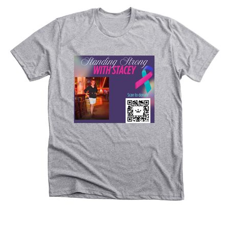 Standing Strong with Stacey QR, a Athletic Heather Premium Unisex Tee