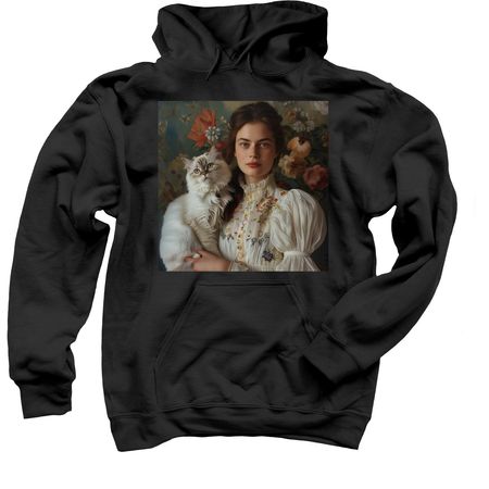 CAT, a Black Pullover Hoodie