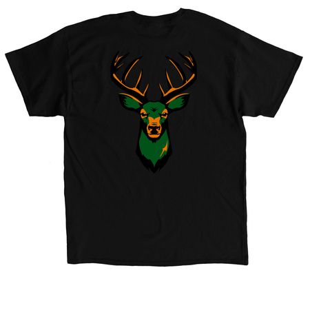 Oh deer, a Black Classic Unisex Tee (back-view)