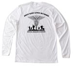 JBLM Dental Health Activity Unit Shirts&nbsp;, a Solid White Blend Premium Long Sleeve Tee (back-view)