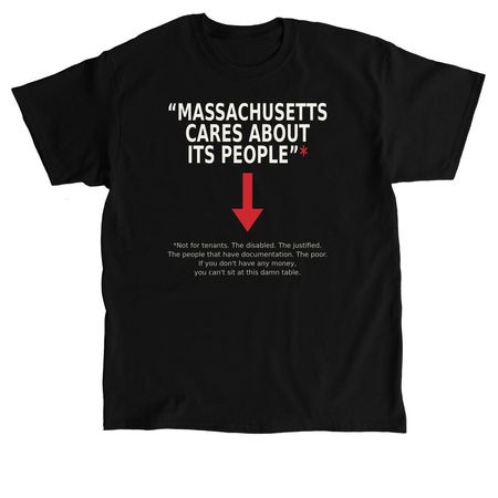 Massachusetts cares?, a Black Classic Unisex Tee