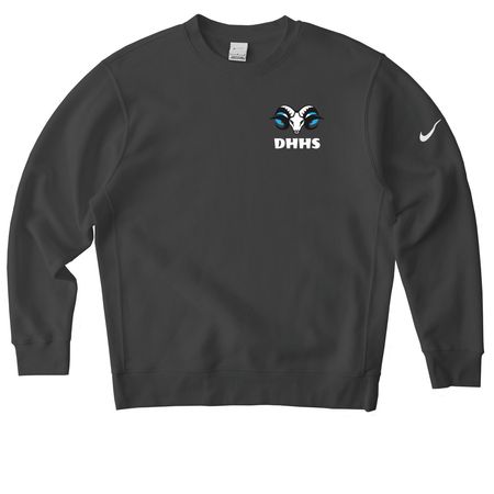 Ram Sport, a Anthracite Nike Club Fleece Crewneck Sweatshirt
