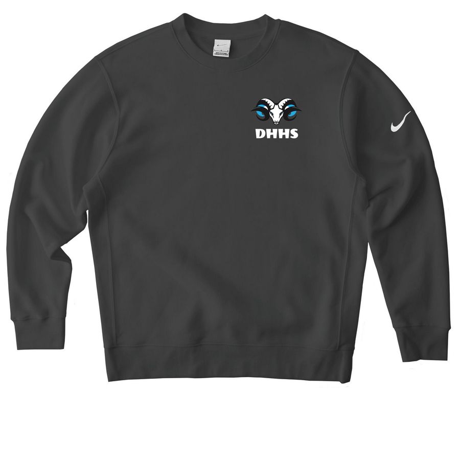 Ram Sport, a Anthracite Nike Club Fleece Crewneck Sweatshirt