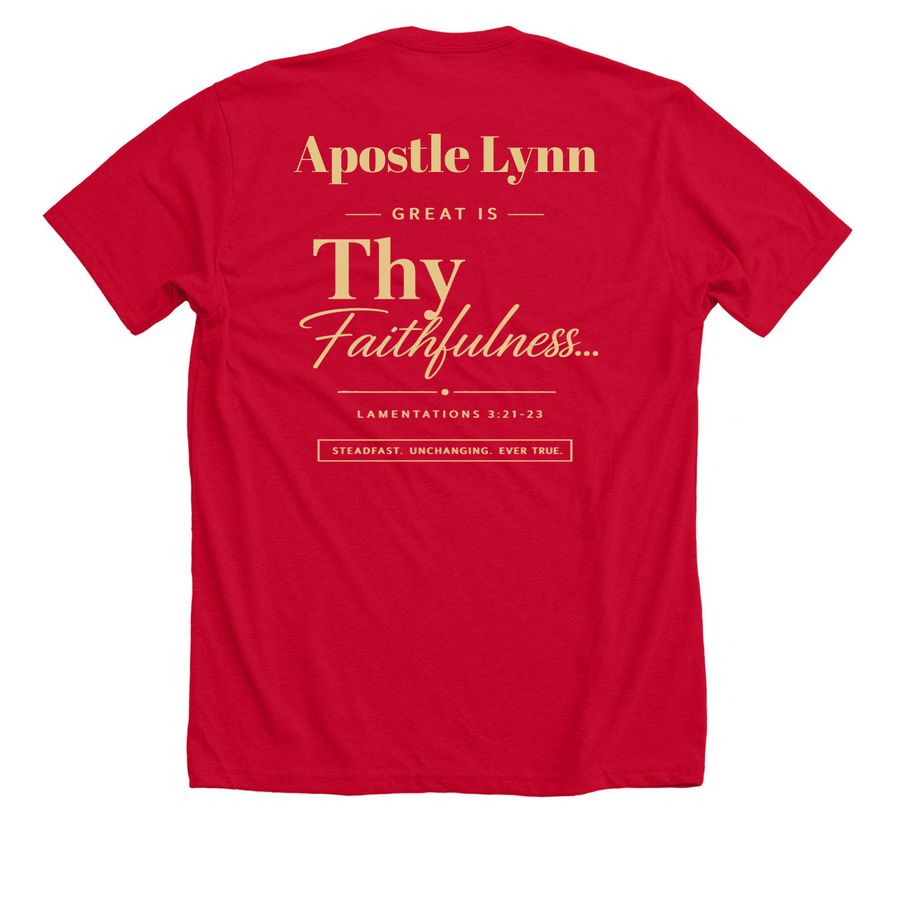 The Peoples Hope, a Solid Red Blend Premium Unisex Tee (back-view)