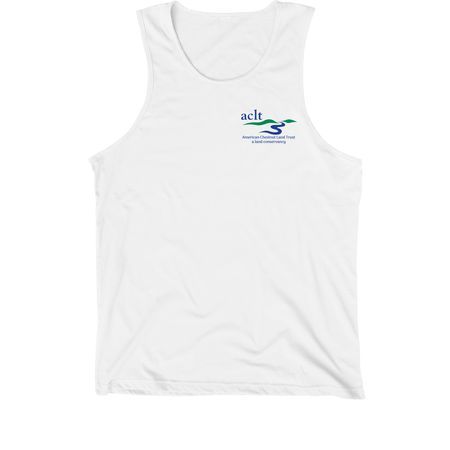 ACLT 2026 PCC-Green Logo, a White Premium Cotton Tank
