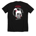 Sunshine Airedale Rescue Florida, a Solid Black Blend Premium Unisex Tee (back-view)