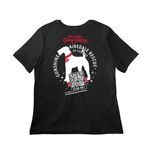 Sunshine Airedale Rescue Florida, a Vintage Black Women?s Relaxed Cotton Tee (back-view)
