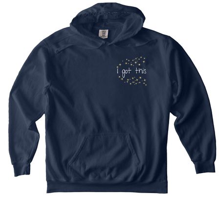 Charlotte's got this, a True Navy Comfort Colors Pullover Hoodie