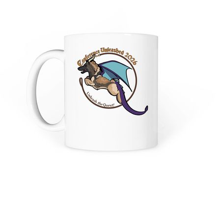 Conference Unleashed PRIDE Mug, a White Coffee Mug (back-view)