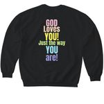 Wesley Club, a Black Softstyle Crewneck Sweatshirt (back-view)