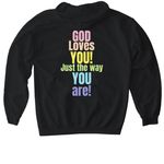 Wesley Club, a Black Gildan Softstyle Pullover Hoodie (back-view)