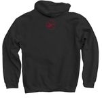 Team 128 Hoodie, No Helicopter, a Black Pullover Hoodie (back-view)