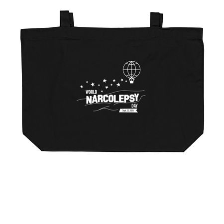 World Narcolepsy Day 2026 - Tote Bags, a Black Large Organic Cotton Tote Bag
