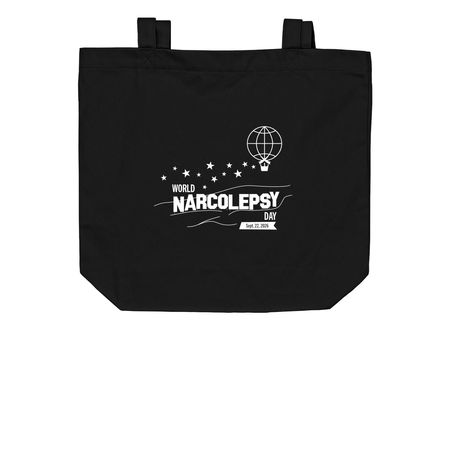 World Narcolepsy Day 2026 - Tote Bags, a Black Organic Cotton Tote Bag