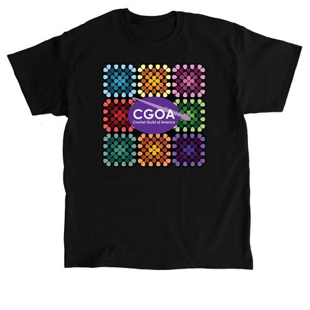 CGOA Granny Square, a Black Classic Unisex Tee