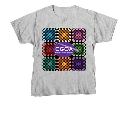 CGOA Granny Square, a Sport Grey Youth Unisex Tee