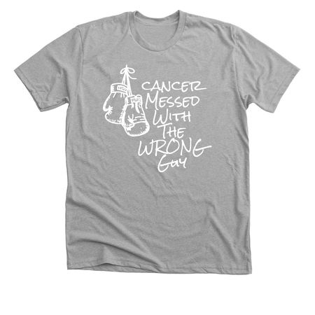 Cancer pick the wrong guy, a Athletic Heather Premium Unisex Tee