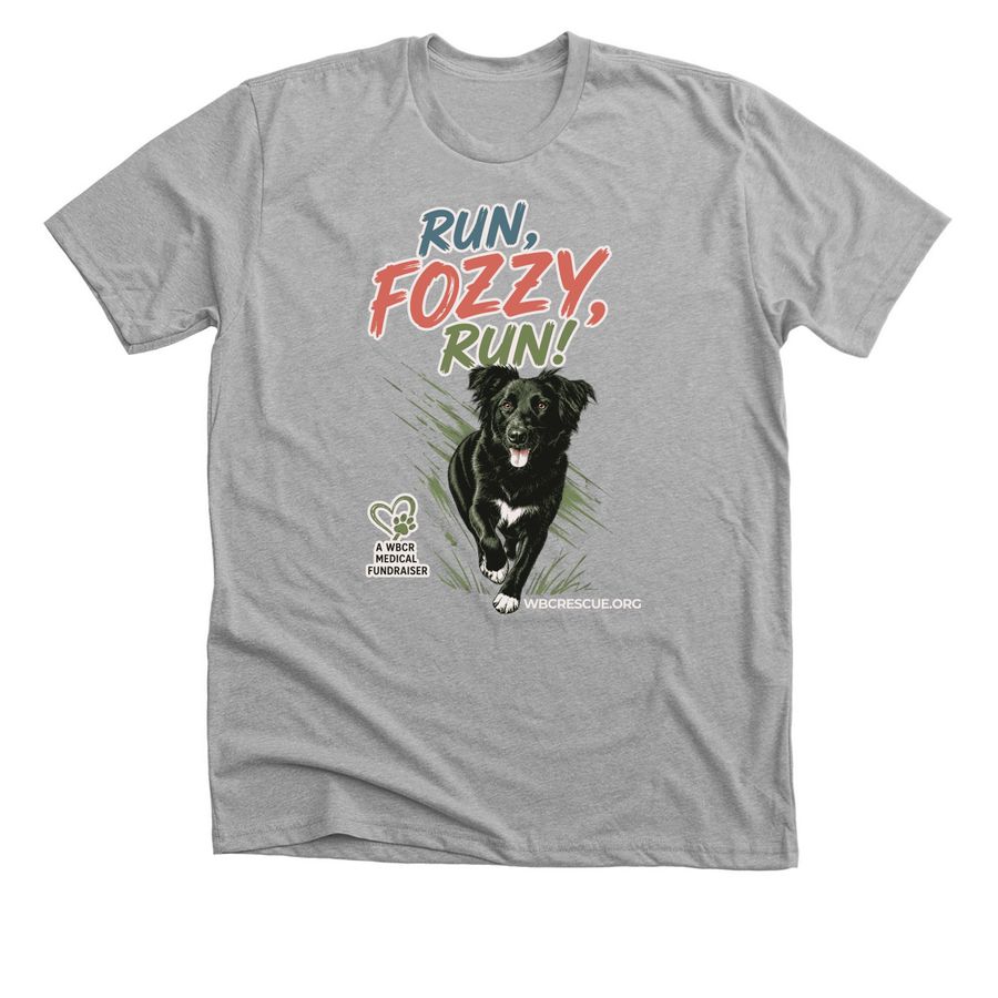 Run, Fozzy, Run!, a Athletic Heather Premium Unisex Tee