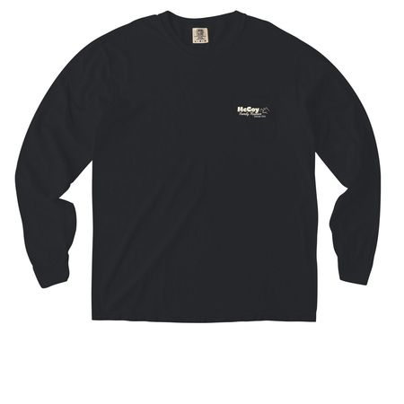 McCoy Pocket Tee, a Black Comfort Colors Long Sleeve Pocket Tee