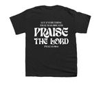 Praise the Lord, a Black Youth Unisex Tee (back-view)