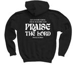 Praise the Lord, a Black Youth Pullover Hoodie (back-view)