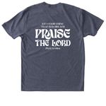 Praise the Lord, a Vintage Navy Triblend Unisex Tee (back-view)