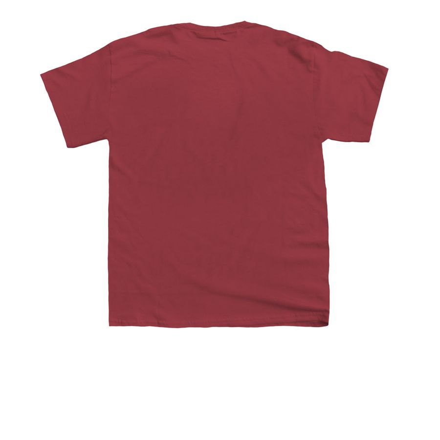 Bison Youth, a Cardinal Red Youth Unisex Tee (back-view)