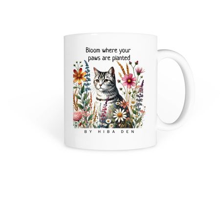 Bloom Paws, a White Coffee Mug