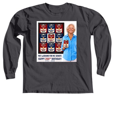 No Kings, a Graphite Comfort Colors Long Sleeve Tee