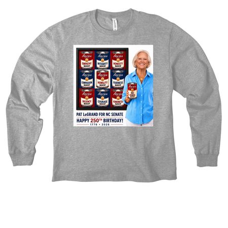 No Kings, a Athletic Heather Unisex Heavyweight Long Sleeve Tee