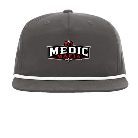 Medic Mafia, a Charcoal/ White Printed Umpqua Snapback Cap
