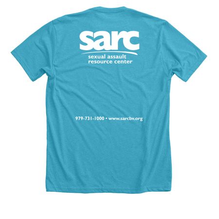 #MeToo, a Heather Aqua Premium Unisex Tee (back-view)