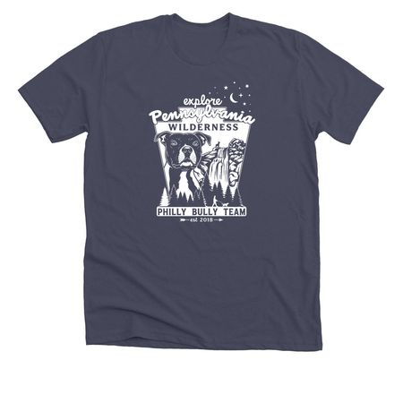 Support Rescue Dogs, a Heather Midnight Navy Premium Unisex Tee