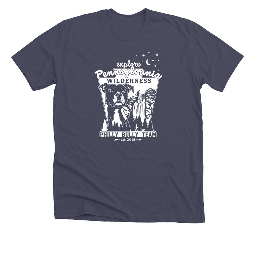 Support Rescue Dogs, a Heather Midnight Navy Premium Unisex Tee