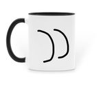 THE BUG! (BERD MUG), a Black Two-Tone Ceramic Mug (back-view)