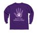 Brave Proud Strong, a Purple Youth Long Sleeve Tee (back-view)