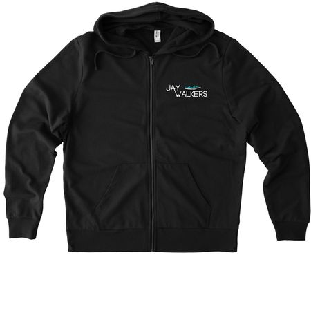 Jay Walkers Zip-Up, a Deep Black Allmade Organic French Terry Zip Up Hoodie