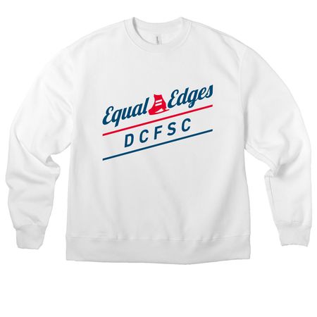 EE Standard Logo, a White Premium Heavyweight Crewneck Sweatshirt