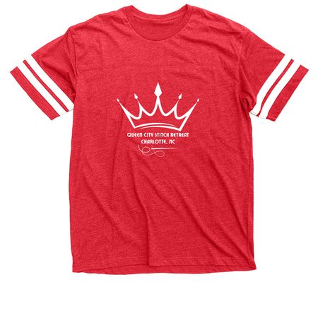 QCSR Crown Logo No Date, a Vintage Red / White Football Jersey Tee