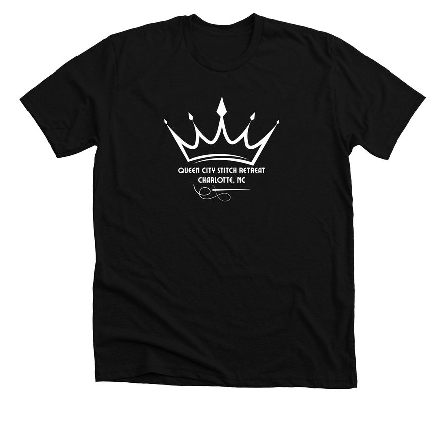 QCSR Crown Logo No Date, a Solid Black Blend Premium Unisex Tee