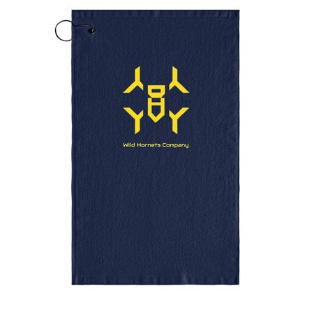 Wild Hornets&nbsp;Fairway Strike&nbsp;Golf Towel, a Navy Golf Towel