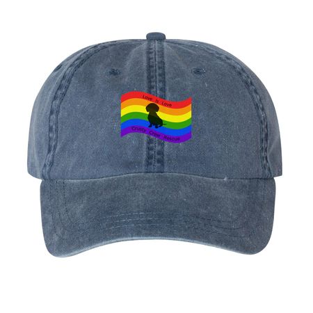 Baseball/Trucker Hats- Love is love, a Navy Printed Pigment Dye Baseball Cap