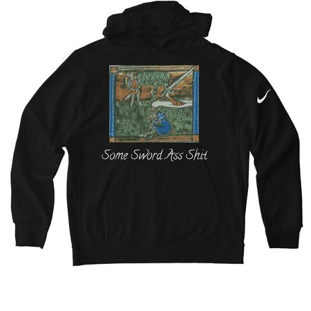 Some Sword A** S**t Activewear Line, a Black Nike Club Fleece Pullover Hoodie