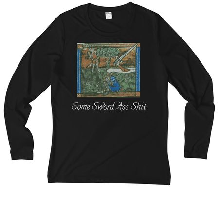 Some Sword A** S**t Activewear Line, a Black Women's UV Performance Long Sleeve Tee