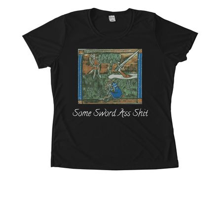 Some Sword A** S**t Activewear Line, a Black Women's Performance Tee