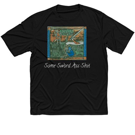 Some Sword A** S**t Activewear Line, a Black Classic Performance Tee