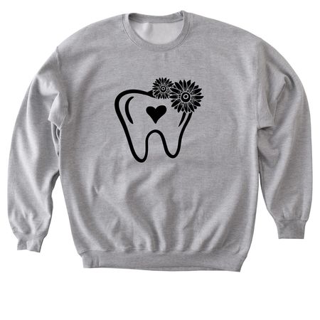 Blooming Smiles: Supporting MDHA, a Sport Grey Softstyle Crewneck Sweatshirt